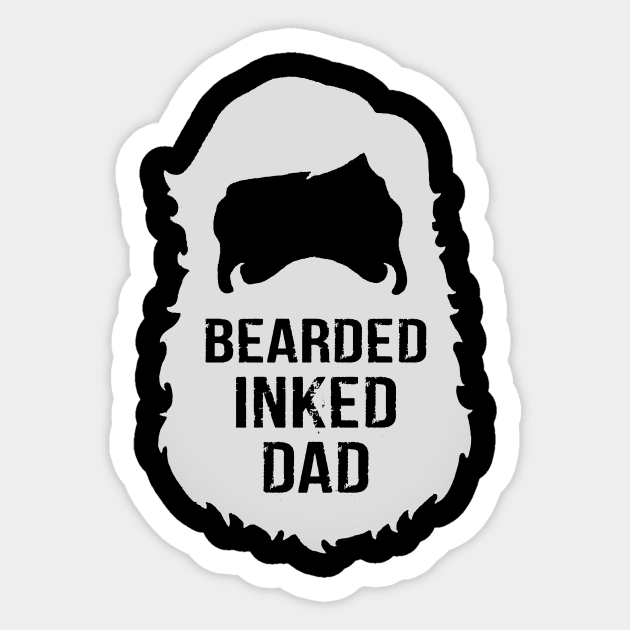 bearded inked dad T-Shirt Sticker by Devasil